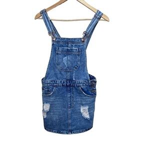 Forever 21 Denim Overalls Dress Size Small